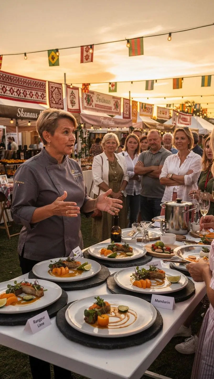 Šviežios mandarinų apelsinų skiltelės šalia žolelių arbatos.