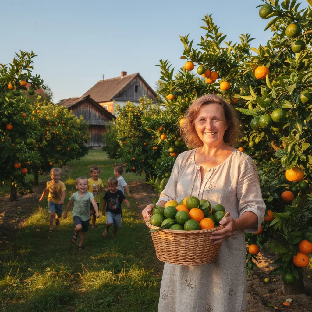 Rangpur limeto arbata su mandarinų apelsinais puodelyje.