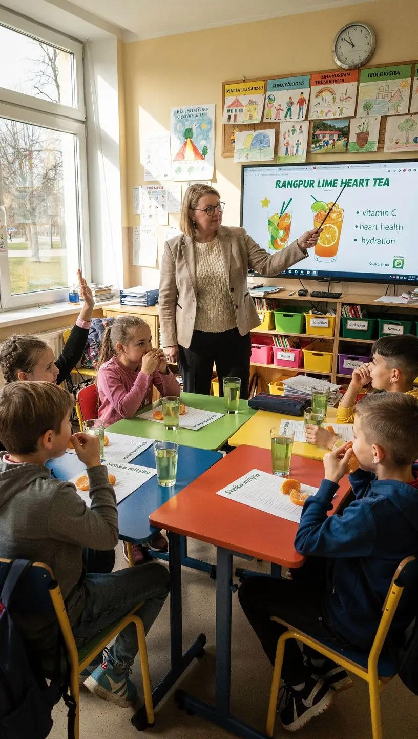 Širdies sveikatai skirtas gėrimas, atspindintis sveiką gyvenimo būdą.