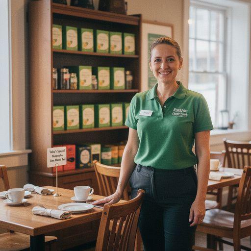 Rangpur limeto arbatos pakuotė su mandarinų apelsinų iliustracija.